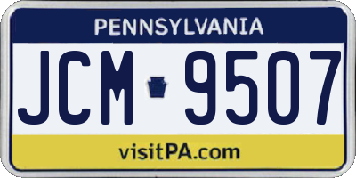 PA license plate JCM9507