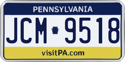 PA license plate JCM9518