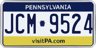 PA license plate JCM9524