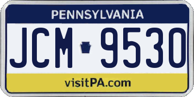 PA license plate JCM9530
