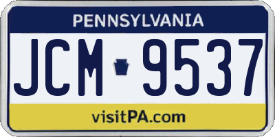 PA license plate JCM9537