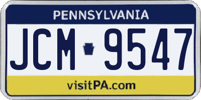 PA license plate JCM9547