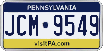 PA license plate JCM9549
