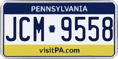 PA license plate JCM9558
