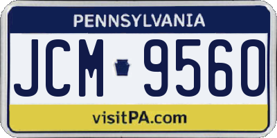 PA license plate JCM9560