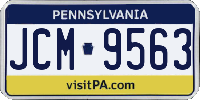 PA license plate JCM9563
