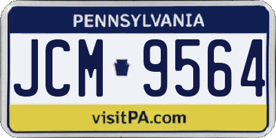 PA license plate JCM9564