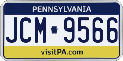 PA license plate JCM9566