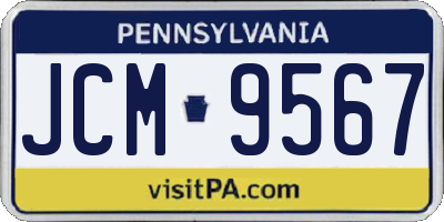 PA license plate JCM9567