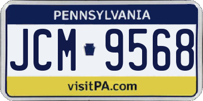 PA license plate JCM9568