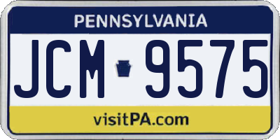 PA license plate JCM9575