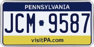 PA license plate JCM9587