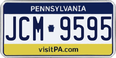 PA license plate JCM9595