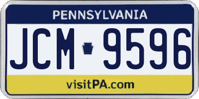 PA license plate JCM9596