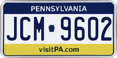 PA license plate JCM9602