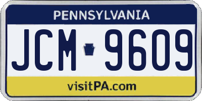PA license plate JCM9609
