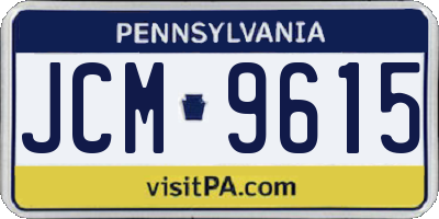 PA license plate JCM9615