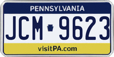 PA license plate JCM9623