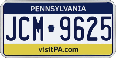 PA license plate JCM9625
