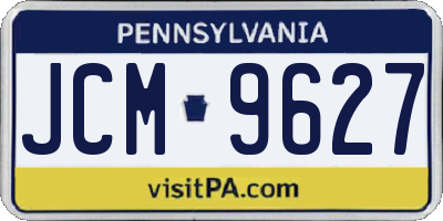 PA license plate JCM9627
