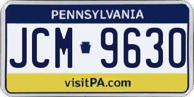 PA license plate JCM9630