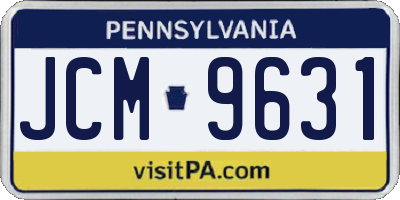 PA license plate JCM9631