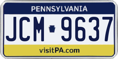 PA license plate JCM9637