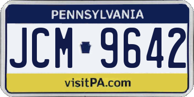PA license plate JCM9642