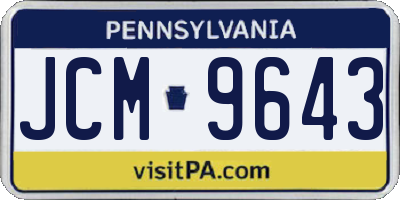 PA license plate JCM9643