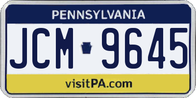 PA license plate JCM9645