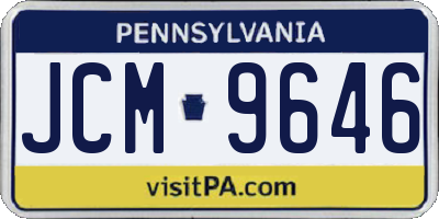 PA license plate JCM9646