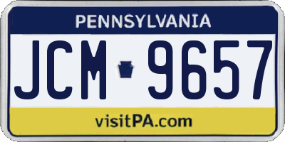 PA license plate JCM9657