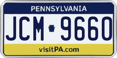 PA license plate JCM9660