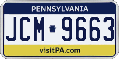 PA license plate JCM9663