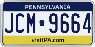 PA license plate JCM9664