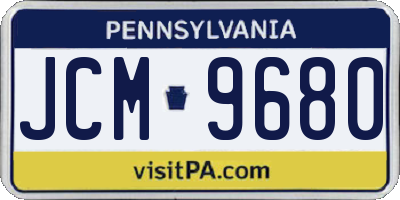 PA license plate JCM9680