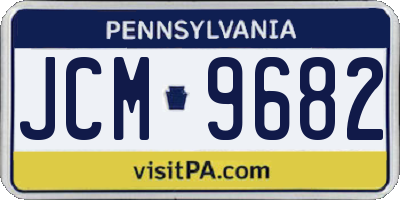 PA license plate JCM9682