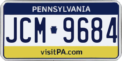 PA license plate JCM9684
