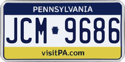 PA license plate JCM9686