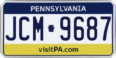 PA license plate JCM9687