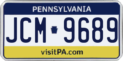 PA license plate JCM9689