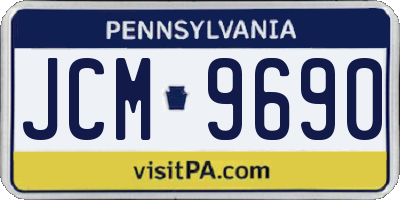 PA license plate JCM9690