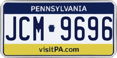 PA license plate JCM9696