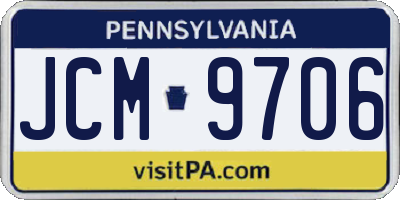 PA license plate JCM9706