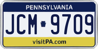 PA license plate JCM9709