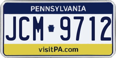 PA license plate JCM9712