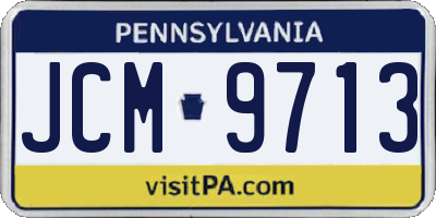 PA license plate JCM9713
