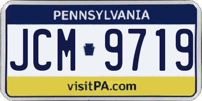 PA license plate JCM9719