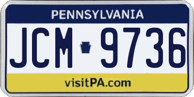 PA license plate JCM9736