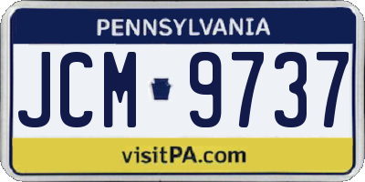 PA license plate JCM9737